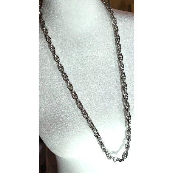 Necklace Sarah Coventry Silver-Tone Rope Chain Womens Jewelry classic - Picture 1 of 4